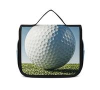 VFKLT Trousse de toilette à suspendre - Motif balle de golf - Étanche - Pour homme et femme - Blanc - 22,6 x 7,1 x 18,5 cm, blanc, 8.9 x 2.8 x 7.3 inch, Trousse de toilette suspendue