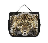 VFKLT Trousse de toilette à suspendre motif léopard, trousse de maquillage de voyage, trousse de maquillage imperméable pour homme et femme, blanc, 22,6 x 7,1 x 18,5 cm, trousse de toilette à