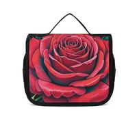 VFKLT Trousse de toilette à suspendre - Motif rose gothique - Étanche - Pour homme et femme - Blanc - 22,6 x 7,1 x 18,5 cm, blanc, 8.9 x 2.8 x 7.3 inch, Trousse de toilette suspendue