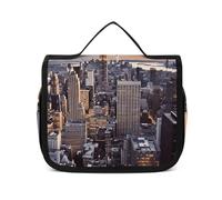 VFKLT Trousse de toilette à suspendre New York City - Trousse de maquillage de voyage étanche pour homme et femme - Blanc - 22,6 x 7,1 x 18,5 cm, blanc, 8.9 x 2.8 x 7.3 inch, Trousse de toilette
