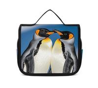 VFKLT Trousse de toilette à suspendre Pingouins dans la neige Trousse de maquillage de voyage étanche pour homme et femme Blanc 22,6 x 7,1 x 18,5 cm, blanc, 8.9 x 2.8 x 7.3 inch, Trousse de toilette