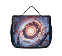 VFKLT Trousse de toilette à suspendre Planète étoiles et galaxie Trousse de maquillage de voyage étanche pour homme et femme Blanc 22,6 x 7,1 x 18,5 cm, blanc, 8.9 x 2.8 x 7.3 inch, Trousse de