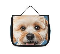 VFKLT Trousse de toilette à suspendre pour amoureux des pattes de chien - Trousse de maquillage de voyage étanche pour homme et femme - Blanc - 22,6 x 7,1 x 18,5 cm, blanc, 8.9 x 2.8 x 7.3 inch,