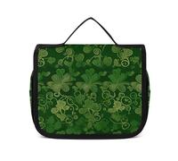 VFKLT Trousse de toilette à suspendre pour fond de la Saint-Patrick - Trousse de maquillage de voyage étanche pour homme et femme - Blanc - 22,6 x 7,1 x 18,5 cm, blanc, 8.9 x 2.8 x 7.3 inch, Trousse