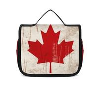 VFKLT Trousse de toilette à suspendre rétro drapeau du Canada - Trousse de maquillage de voyage étanche pour homme et femme - Blanc - 22,6 x 7,1 x 18,5 cm, blanc, 8.9 x 2.8 x 7.3 inch, Trousse de
