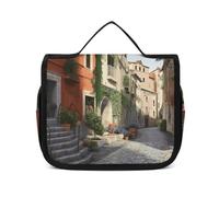 VFKLT Trousse de toilette à suspendre Street of Italy - Trousse de maquillage de voyage étanche pour homme et femme - Blanc - 22,6 x 7,1 x 18,5 cm, blanc, 8.9 x 2.8 x 7.3 inch, Trousse de toilette
