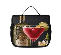 VFKLT Trousse de toilette à suspendre, verres à cocktail et bouteilles de vin, trousse de maquillage de voyage étanche pour homme et femme, blanc, 22,6 x 7,1 x 18,5 cm, trousse de toilette suspendue,