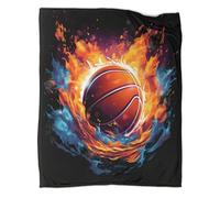 VFKLZCNYR Basketball Flanelle Couverture en Peluche Super Douce Et Duveteux,Haute Qualité,Polyvalente Chaude Et Confortable pour Chambre Canapé Voyage 80x90inch(200x230cm)