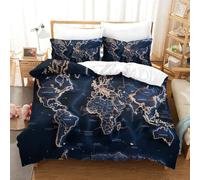 VFKLZCNYR Carte De Housse De Couette en 3D avec Taies d'oreiller 2 Pices Tissu en Fibres Ultra-Fines, Literie Confortable pour Toute La Famille Super King（260x220cm）