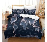 VFKLZCNYR Carte Douce Housse De Couette Respirant Housse Couette Haute Qualité Housse De Couette 3 Pièces avec Taies d'oreiller Parure De Lit pour Chambre Adulte Super King（260x220cm）