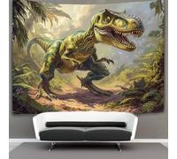 VFKLZCNYR Dinosaures 3D Effet Tapisserie Art Mural Tapisserie Murales Tapisserie Murale Tissu Pour La Chambre À Coucher Le Salon Le Dortoir Tapisseries 180cmx230cm