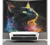 VFKLZCNYR Espace Le chat 3D Effet Tapisserie DécoSourision Murale Tapisserie Murales Tapisserie Murale Tissu Pour La Chambre À Coucher Le Salon Le Dortoir Tapisseries 150cmx200cm