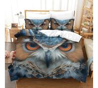 VFKLZCNYR La Chouette Parure De Lit Housse De 3D Imprimé Literie en Microfibre Housse De Couette Super Douce Et Respirante Convient Aux Garçons Filles Adolescents King（220x240cm）