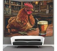 VFKLZCNYR Le coq 3D Effet Tapisserie DécoSourision Murale Tapisserie Murales Tapisserie Murale Tissu Pour Chambre Salon Collège Dortoir Tapisserie 70cmx100cm