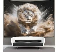 VFKLZCNYR Le lion 3D Effet Tapisserie DécoSourision Murale Tapisserie Murales DécoSourision Murale En Tissu Pour La Chambre À Coucher Le Salon Le Dortoir Tapisseries 150cmx200cm