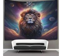 VFKLZCNYR Le lion 3D Effet Tapisserie DécoSourision Murale Tapisserie Murales Tapisserie Murale Tissu Pour Chambre Salon Serviette De Plage Tapisseries 100cmx150cm