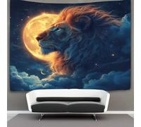 VFKLZCNYR Le lion 3D Effet Tapisserie DécoSourision Murale Tapisserie Murales Tapisserie Murale Tissu Pour Chambre Salon Collège Dortoir Tapisserie 180cmx230cm