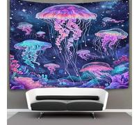 VFKLZCNYR Méduses 3D Effet Tapisserie DécoSourision Murale Tapisserie Murales Tapisserie Murale Tissu Pour La Chambre À Coucher Le Salon Le Dortoir Tenture Murale 150cmx200cm