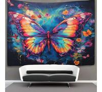 VFKLZCNYR Papillons 3D Effet Tapisserie Art Mural Tapisserie Murales Tapisserie Murale Tissu Pour Chambre Salon Collège Dortoir Tapisseries 150cmx200cm