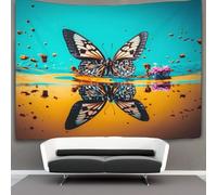 VFKLZCNYR Papillons 3D Effet Tapisserie DécoSourision Murale Tapisserie Murales DécoSourision Murale En Tissu Pour Chambre Salon Serviette De Plage Tenture Murale 180cmx230cm