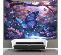 VFKLZCNYR Papillons 3D Effet Tapisserie DécoSourision Murale Tapisserie Murales Tapisserie Murale Tissu Pour La Chambre À Coucher Le Salon Le Dortoir Tenture Murale 150cmx200cm