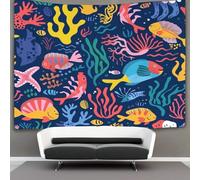VFKLZCNYR Shoal of Les starsLe poisson 3D Effet Tapisserie DécoSourision Murale Tapisserie Murales DécoSourision Murale En Tissu Pour Chambre Salon Collège Dortoir Tenture Murale 150cmx200cm