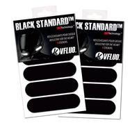 VFLUO - 2 x Kit 4 Bandes Stickers Noirs Rétro Réfléchissants pour Casque Moto - Autocollants Homologués Dimensions FR - Haute Visibilité, Technologie 3M™ - Discret et Design - Adhérence maximale