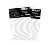 VFLUO - 2 x Kits Bandes Stickers Jantes Moto Rétro Réfléchissantes, 2 Kits d'Autocollants pour 2 Roues, 3M Technology™ - Haute visibilité latérale - Discret et Design - Pose facilitée - Blanc