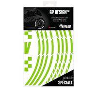 VFLUO - Kit Bandes Stickers Jantes Moto GP Rétro Réfléchissantes, Autocollants pour 1 Roue, 3M Technology™ - Haute visibilité latérale - Discret et Design - Pose facilitée