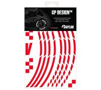 VFLUO - Kit Bandes Stickers Jantes Moto GP Rétro Réfléchissantes, Autocollants pour 1 Roue, 3M Technology™ - Haute visibilité latérale - Discret et Design - Pose facilitée