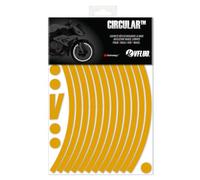 VFLUO - Kit Bandes Stickers Jantes Moto Rétro Réfléchissantes, Autocollants pour 1 Roue, 3M Technology™ - Haute visibilité latérale - Discret et Design - Pose facilitée