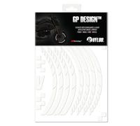 VFLUO - Kit Bandes Stickers Jantes Scooter GP Rétro Réfléchissantes, Autocollants pour 1 Roue, 3M Technology™ - Haute visibilité latérale - Discret et Design - Pose facilitée