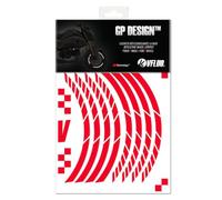 VFLUO - Kit Bandes Stickers Jantes Scooter GP Rétro Réfléchissantes, Autocollants pour 1 Roue, 3M Technology™ - Haute visibilité latérale - Discret et Design - Pose facilitée