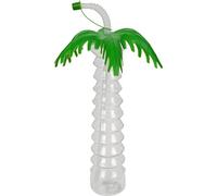 VFM - bouteille de palmier tropical 11 "tasse de consommation avec couvercle