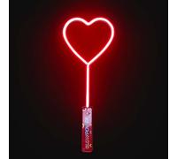 VFM e-Store - Baguette lumineuse en forme de cœur avec 3 fonctions de décoration - Cadeau pour quelqu'un de spécial le 14 février - 46 cm x 18 cm - Rose