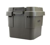 VFM e-Store - Boîtes de rangement de 30 L avec couvercles - Boîte de camping verte durable avec poignées de transport pour un séchage sûr à l'extérieur - Idéal pour le camping, la randonnée, les