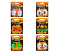 VFM e-Store - Boucles d'oreilles clignotantes d'Halloween 1 pièce mystère sac tour ou friandise fête effrayante Halloween, effrayant, effrayant, costume, accessoires et accessoires fantaisie -