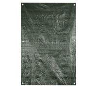 VFM e-Store - Tapis de sol de camping avec œillets renforcés - Matériau imperméable et durable - Accessoires de camping et de vacances pour l'été - 180 cm x 120 cm - Vert