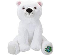 VFM - Polar Bear Soft Toy 28cm Eco Friendly Toy - Super Soft Cuddly White Arctic Animal Pluffy Fluffy avec des détails brodés 100% Recycled Material - Votre planète