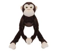 VFM - Puppet à Main Singe Peluche 65 cm - Super Amusant Brun Moelleux et crème Tissu Complet de Corps - Jouet de Jungle Doux avec des Mains et des Pieds Velcro pour Les Enfants et Les Adultes