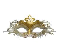 Vfm801 Strass brillants en métal taillé pour bal masqué (A, 10 x 23 cm)