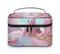 VFMKT Candy Land Trousse de maquillage portable de voyage avec fermeture éclair pour femme Motif pays des bonbons 25 x 18 x 15 cm, Candy Land, 25x18x15cm
