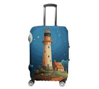 VFMKT Catoon Whale Lighthouse Housse de bagage de voyage élastique lavable anti-poussière anti-rayures pour valise de 48,3 à 81,3 cm, Style :, M