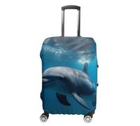 VFMKT Dauphins in the Travel Housse de valise élastique lavable anti-poussière anti-rayures pour valise de 48,3 à 81,3 cm, Style :, L