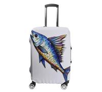 VFMKT Fish Art Housse de bagage de voyage élastique lavable anti-poussière anti-rayures Convient aux bagages de 48,3 à 81,3 cm, Style :, L