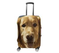 VFMKT Golden Dog Housse de protection élastique lavable anti-poussière anti-rayures pour bagages de 48 à 81 cm, Style :, L