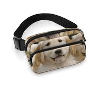 VFMKT Golden Retriever Puppies Sac banane réglable pour homme et femme pour voyage, sport, randonnée, 20 x 13 cm, style 20 x 13 cm, Style :, 20x13cm