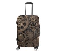 VFMKT Housse de bagage de voyage à engrenages mécaniques Steampunk - Élastique - Lavable - Anti-poussière - Anti-rayures - Convient aux bagages de 48,3 à 81,3 cm, Style :, S