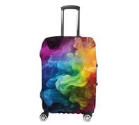 VFMKT Housse de bagage de voyage arc-en-ciel fumée, élastique, lavable, anti-poussière, anti-rayures, convient aux bagages de 48 à 81 cm, Style :, L