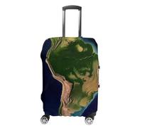 VFMKT Housse de bagage de voyage avec image satellite d'Amérique du Sud, élastique, lavable, anti-poussière, anti-rayures, convient aux bagages de 48 à 81 cm, Style :, L